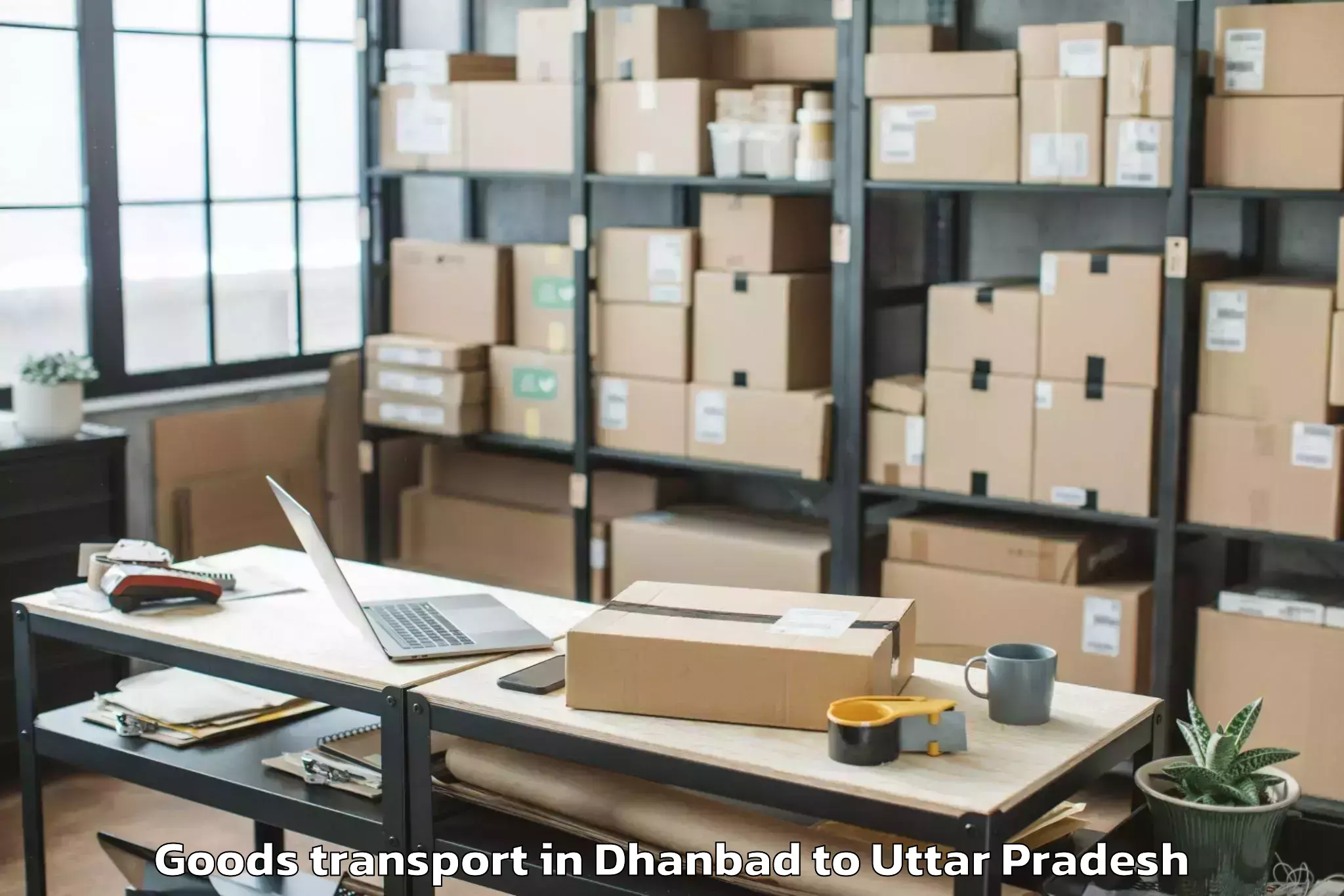 Dhanbad to Varanasi Airport Vns Goods Transport Booking